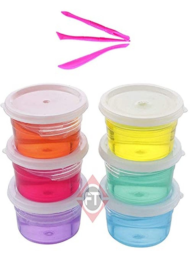 Firstly مجموعة صنع السلايم من فيرستلي تريدرز، تتضمن 6 قطع من السلايم الكريستالي مع أدوات مجانية للأطفال من عمر 3 سنوات فما فوق، هدية سحرية مفاجئة من الطين - Image 1